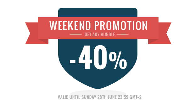 Weekend promotion - Bundles 40% OFF