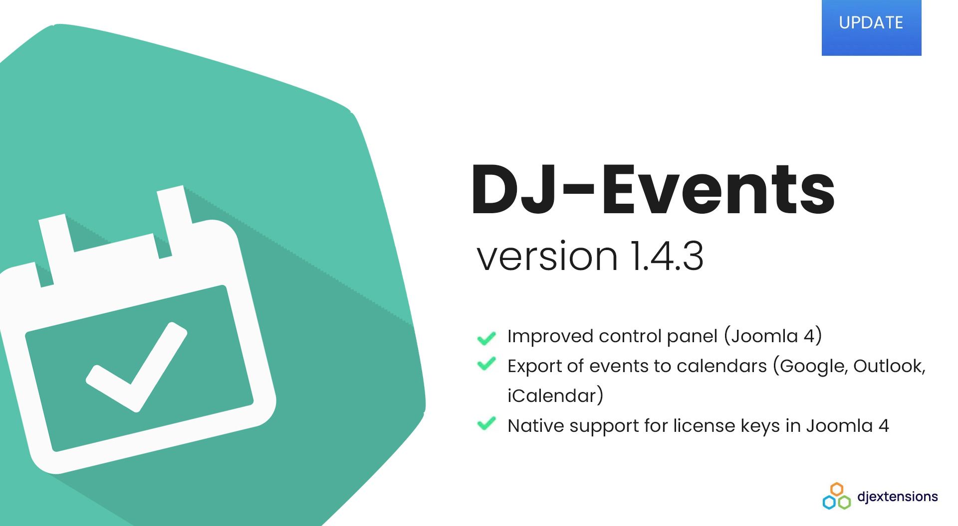 Improved DJ-Events with the export of events to calendars feature!