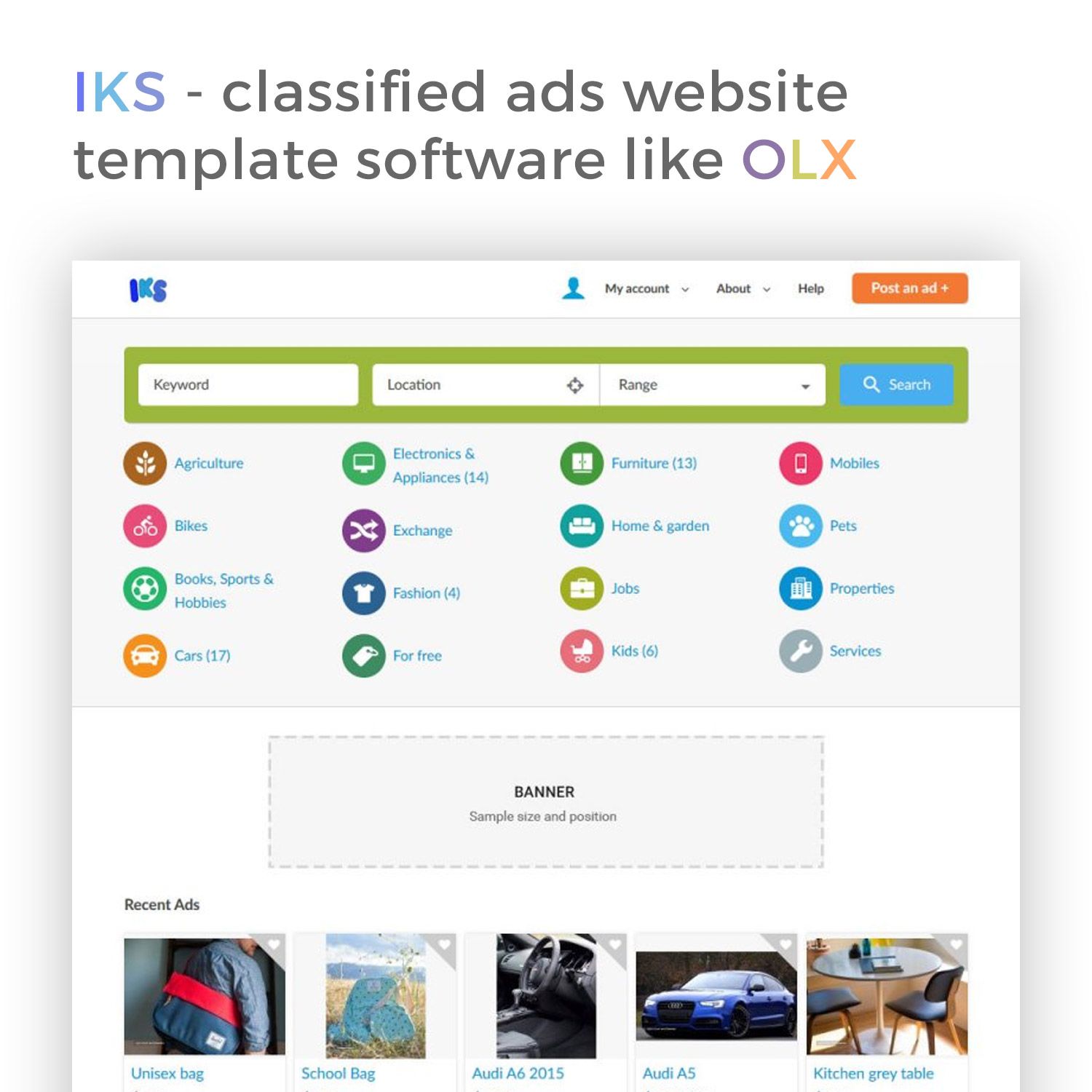 Classified ads website inspired by OLX