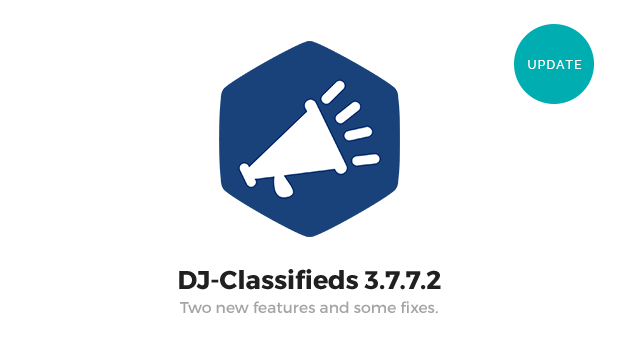 DJ-Classifieds 3.7.7.2 with two new features and fixed bugs