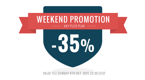 Get any Plus plan 35% OFF - Weekend promotion