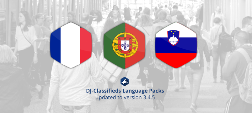 Translations updated for DJ-Classifieds - French, Portuguese and Slovenian