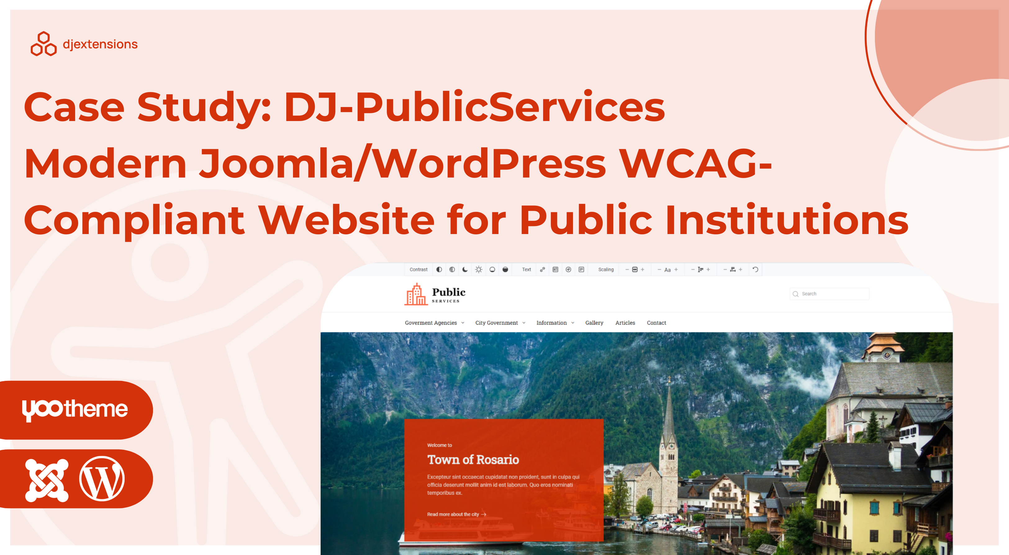 Case Study: DJ-PublicServices – A Modern Joomla/WordPress WCAG-Compliant Website for Public Institutions