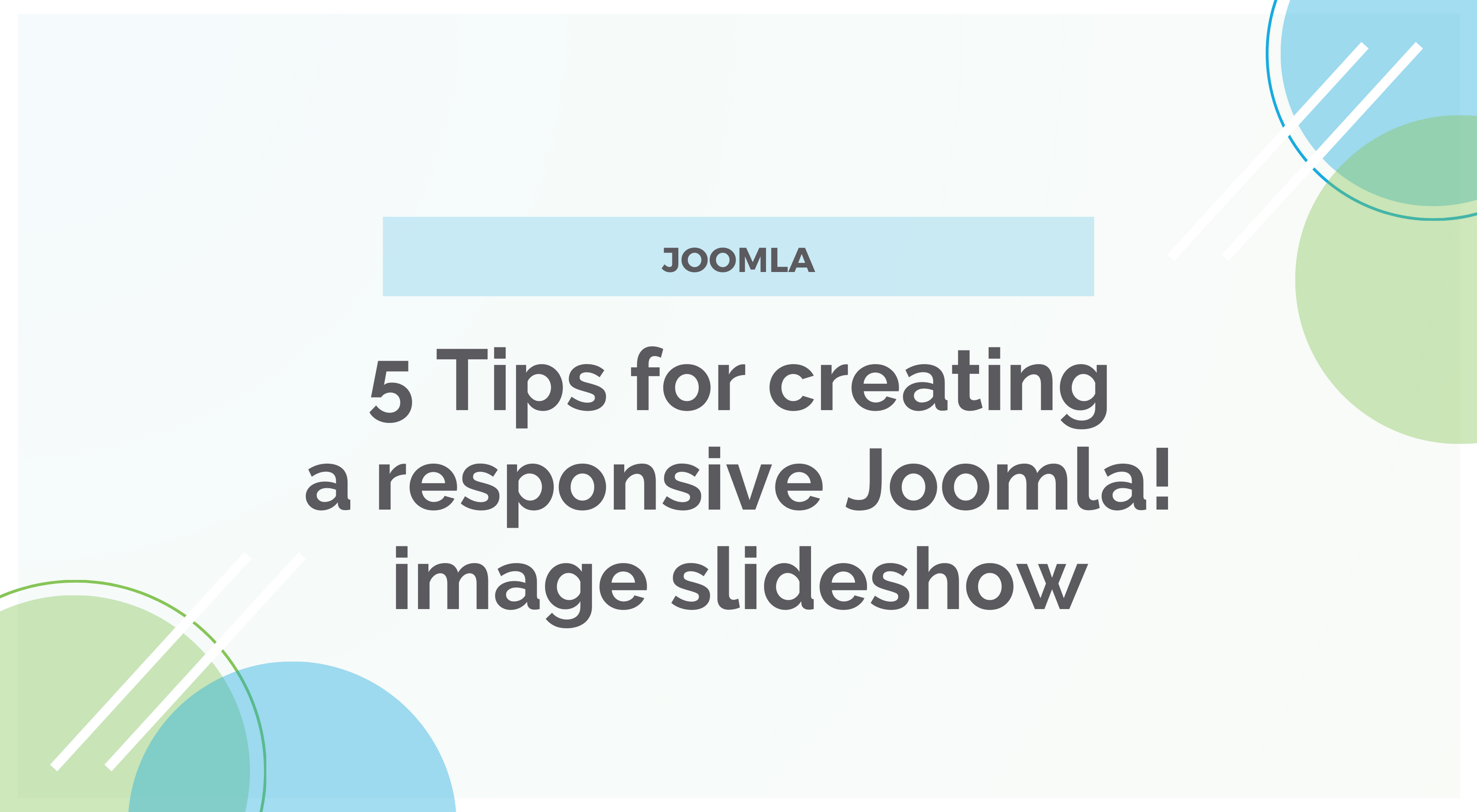 how to create a responsive Joomla! image slideshow