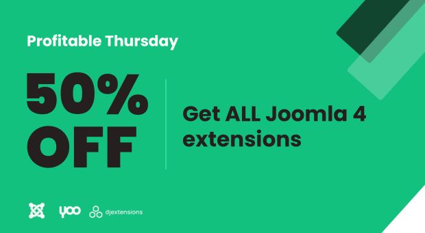 Profitable Thursday - all Joomla 4 extensions are 50% OFF