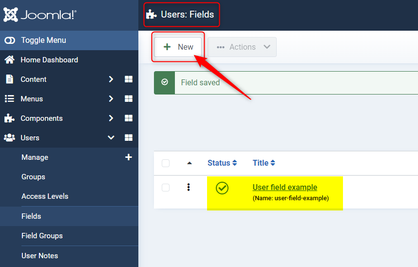 joomla 4 custom fields add new fields in users