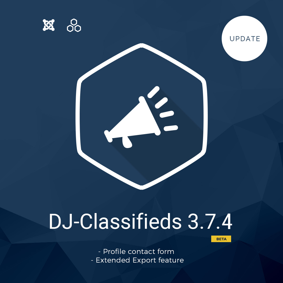 [BETA RELEASE] DJ-Classifieds updated with user Profile contact form and extended Export feature