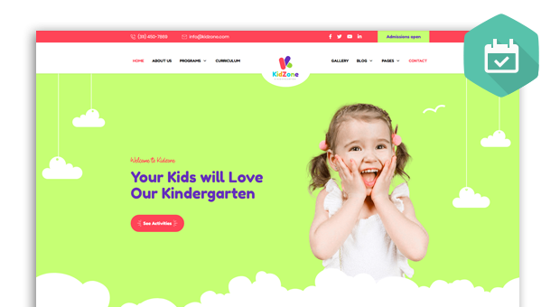 Kindergarten / pre-school Joomla Template with events management