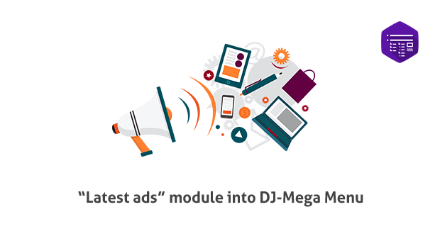 "Latest ads" module into DJ-MegaMenu - tutorial