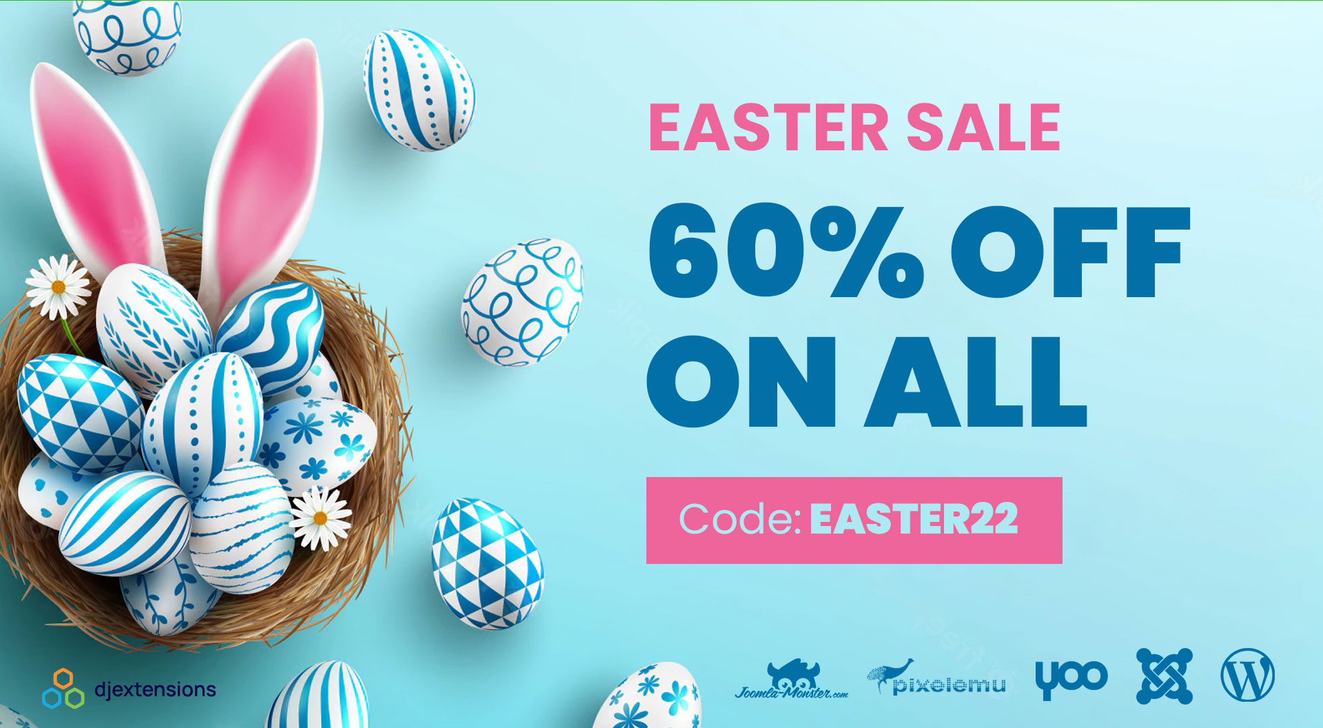 Easter Sale 2022! Save 60% Storewide