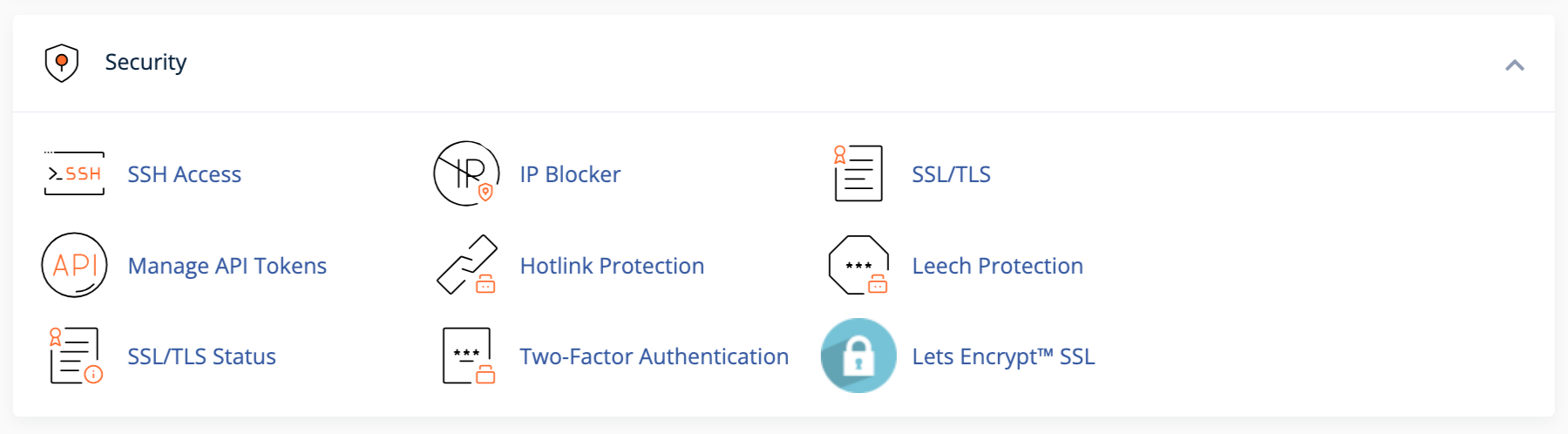 cpanel-scurity-section