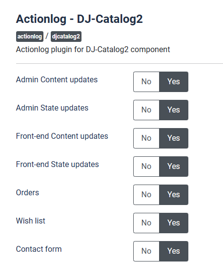 User Action Log Plugin