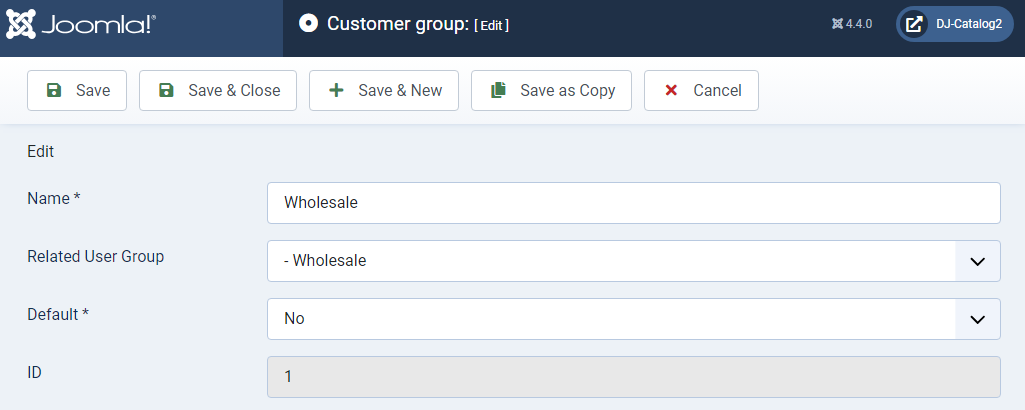 Customer Groups