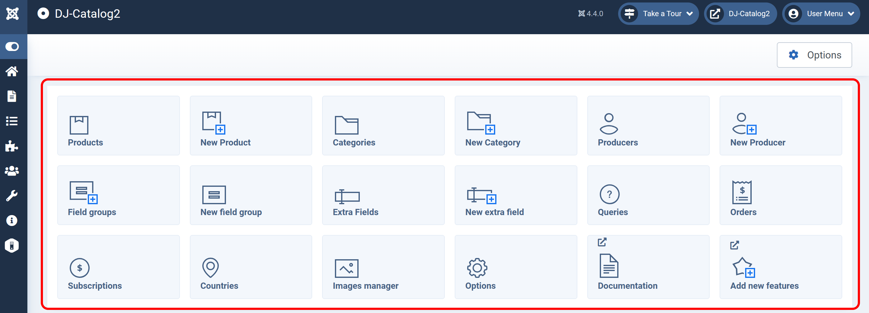 DJ-Catalog2 Knowledge Base: Getting Started - Component