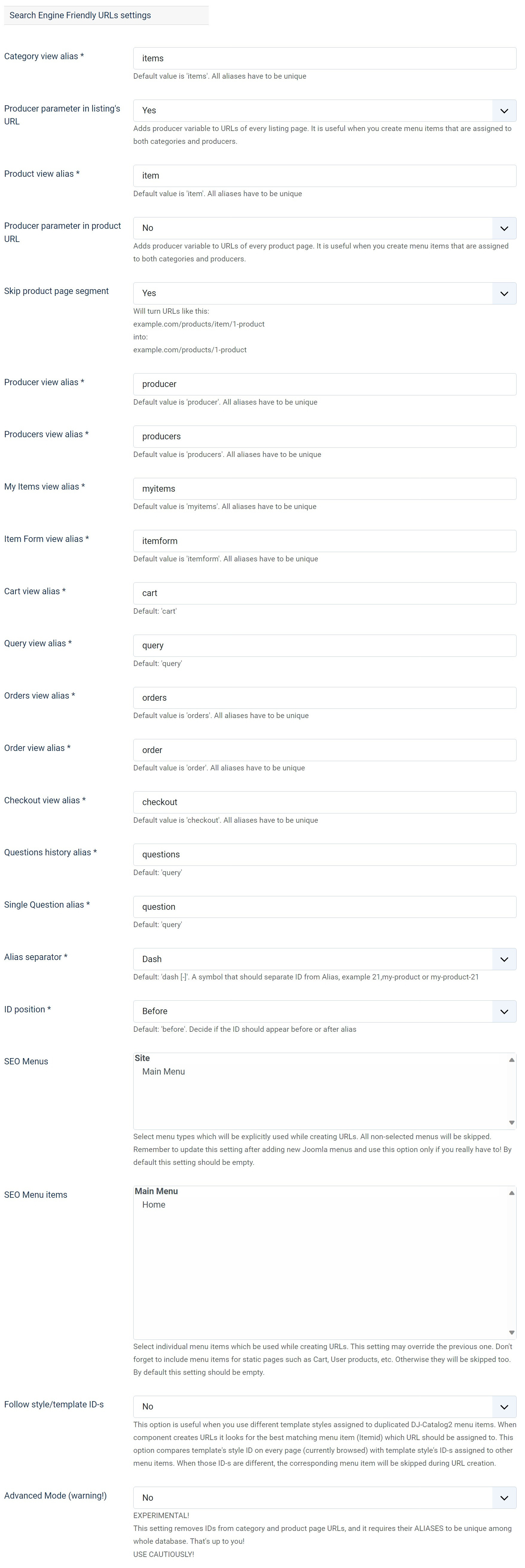DJ-Catalog2 Knowledge Base: Getting Started - Configuration