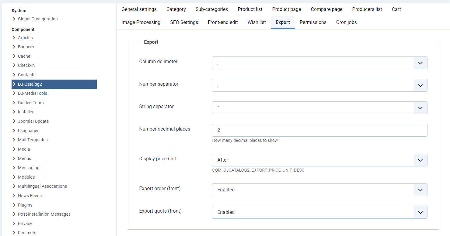 DJ-Catalog2 Knowledge Base: Exporting Orders
