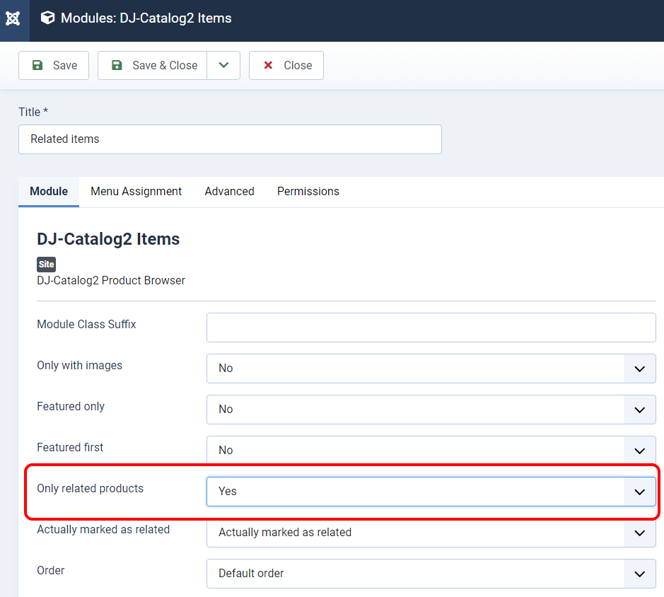 DJ-Catalog2 Knowledge Base: How To's - Related Items