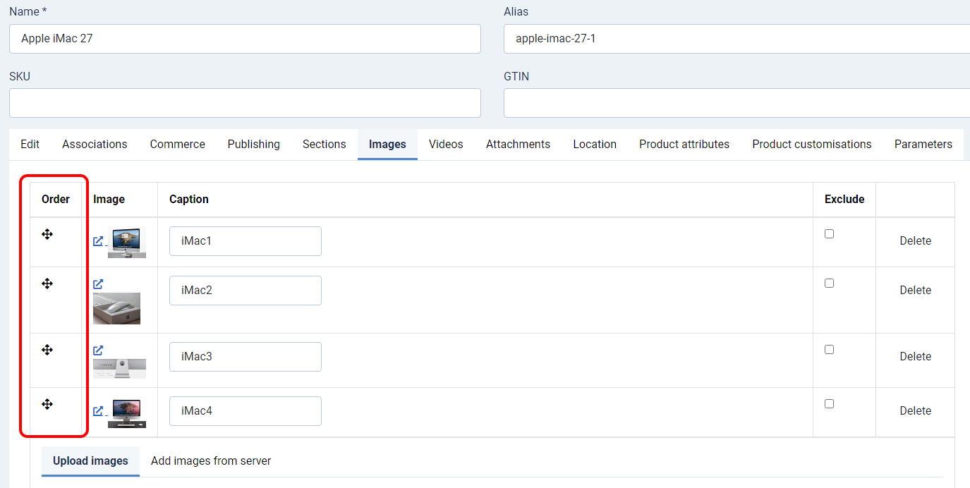 DJ-Catalog2 Knowledge Base: Change Image Ordering