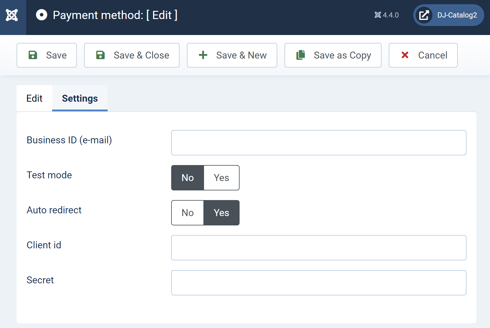 Creating Payment Plugin for DJ-Catalog2