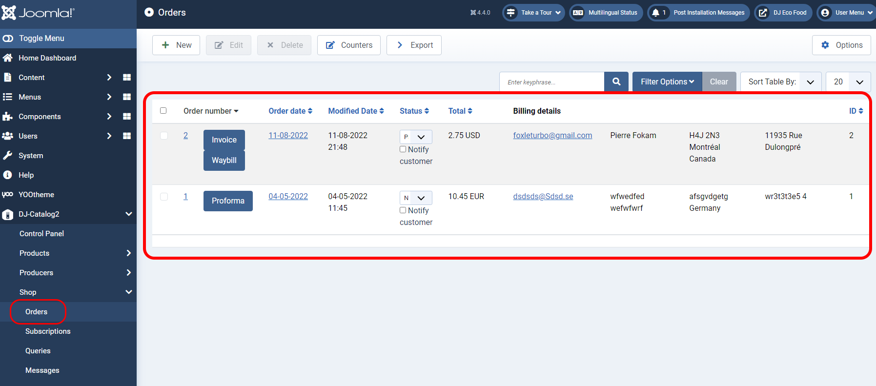 DJ-Catalog2 Knowledge Base: Shopping - Shopping Features