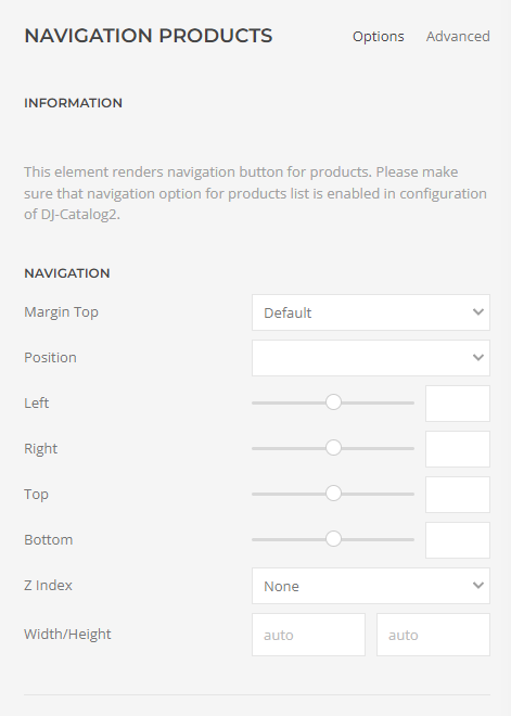 dj-catalog2 integrator with yootheme additional elements navigation products