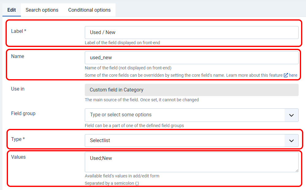 DJ-Classifieds Knowledge Base: Apps - Conditional Fields