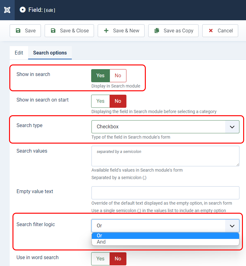 DJ-Classified Knowledge Base: Change Filter Logic