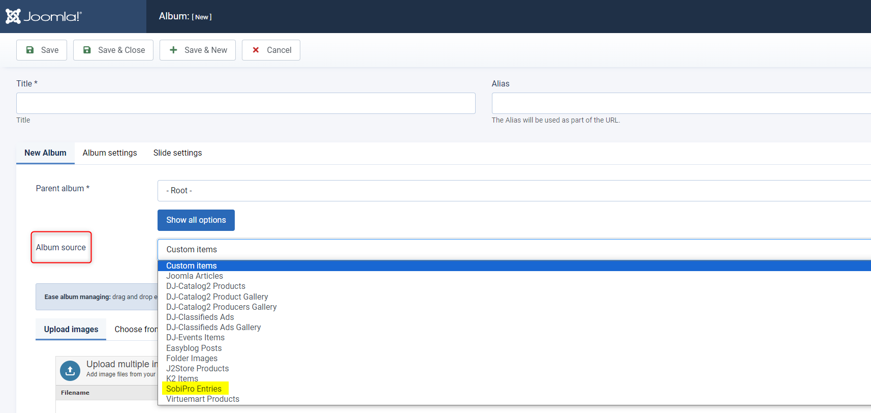 DJ-Extension Knowledge Base: Source - SobiPro DJ-MediaTools