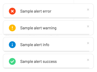 pop-up notification types