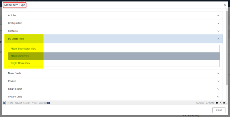 DJ-MediaTools Knowledge Base: Displaying Component on Site