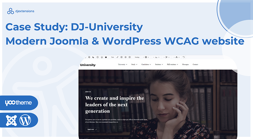 dj-university WCAG Joomla & WordPress template