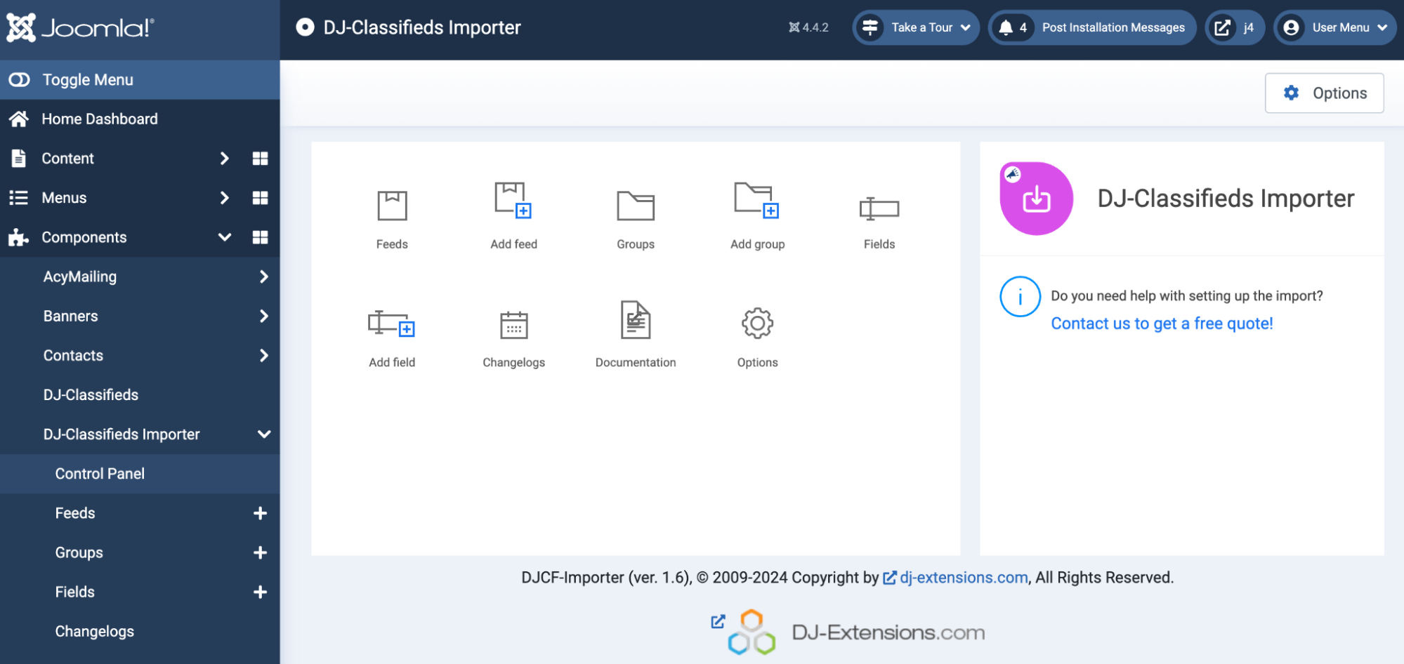 Admin layout