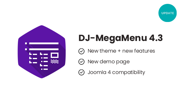 DJ-MegaMenu 4.3 with a new theme, new features, Joomla 4 compatibility + new Demo Page