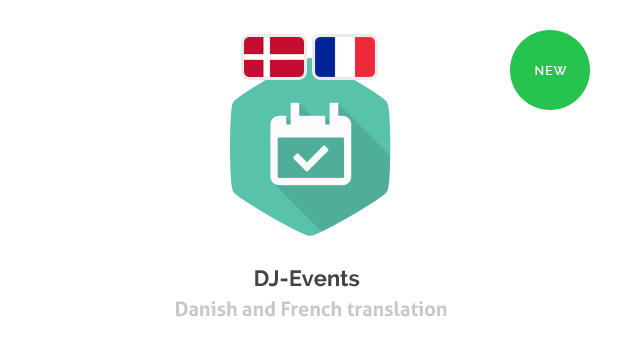 Danish and French language packs for DJ-Events are available!