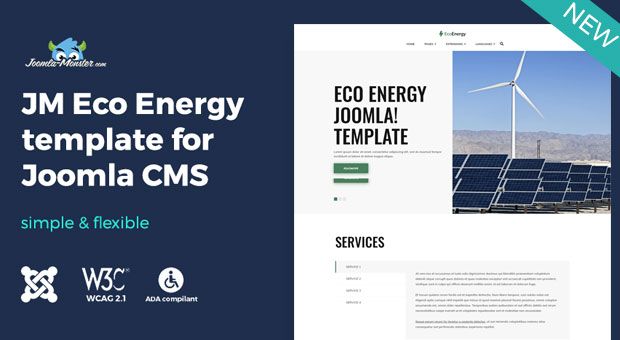 Eco Energy: new multipurpose Joomla template with WCAG compliance