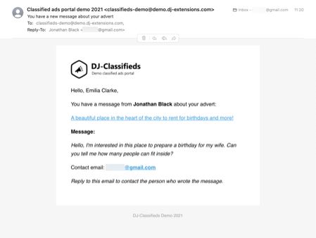 dj-classifieds email template