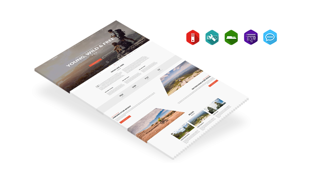 JM Trips - onepage template packed with our extensions
