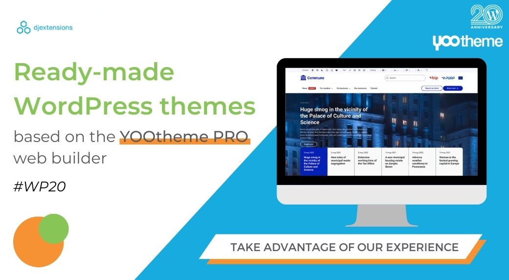 Ready-made WordPress themes based on the YOOtheme PRO web builder