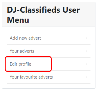 dj-classifieds user menu