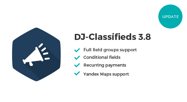 DJ-Classifieds 3.8 update: Full field groups support, Conditional fields, and dozens of other new features and fixes
