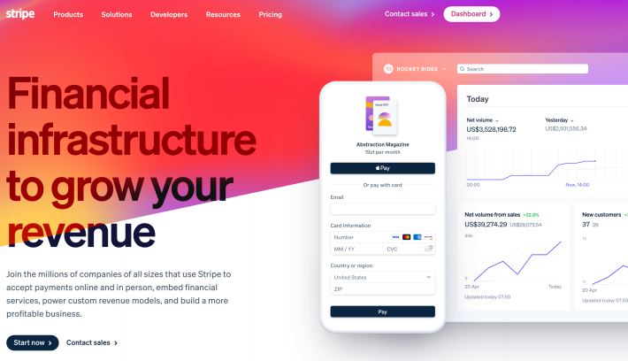 Stripe website