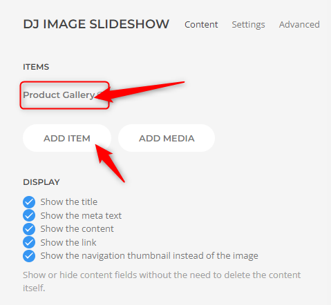 dj-catalog2 integrator with yootheme additional elements dj image slideshow