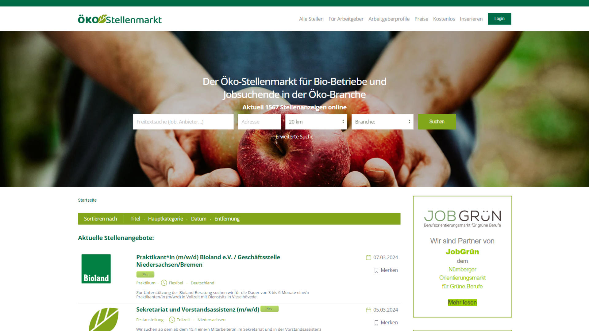 portal ogłoszeniowy Öko-Stellenmarkt
